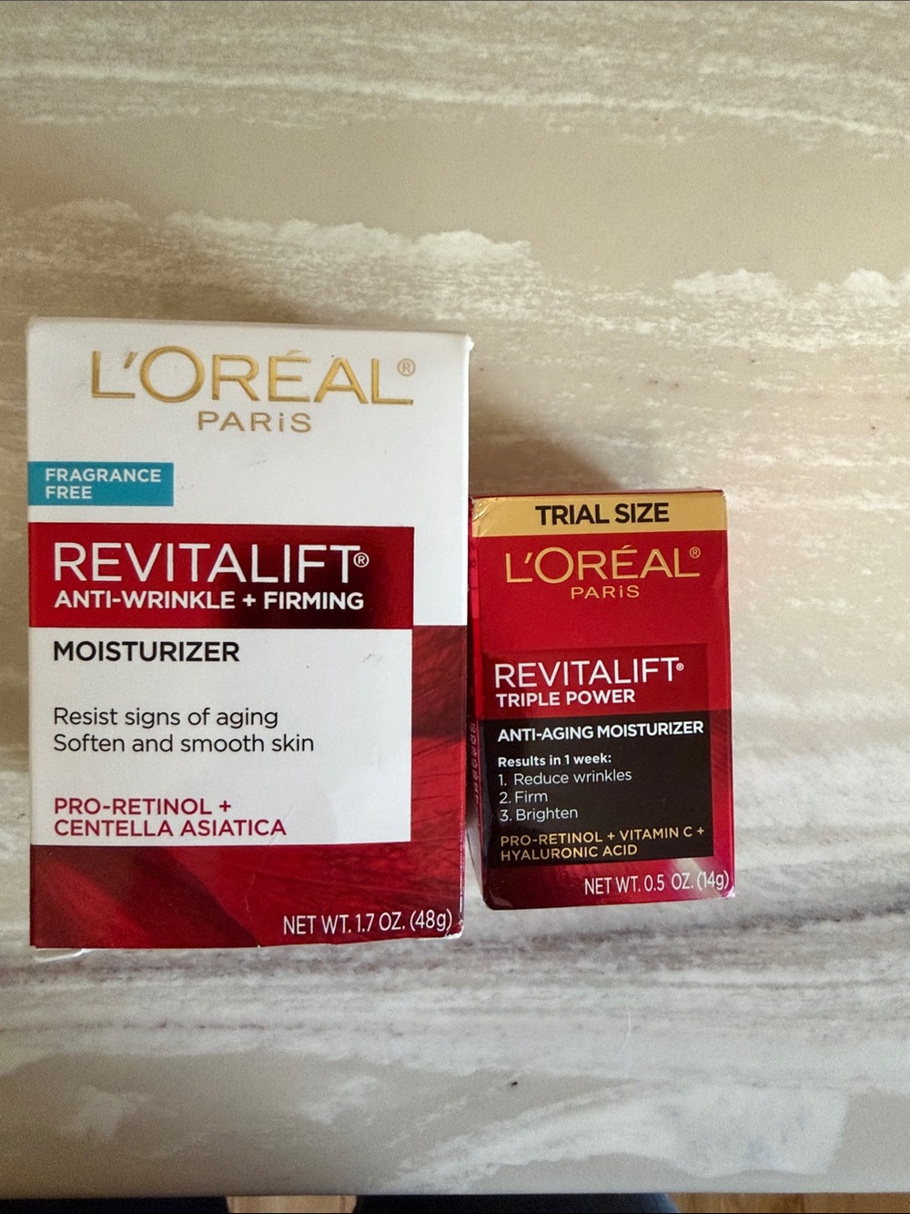 New in boxes Revitalift Red Anti-Wrinkle + Firming Moisturizer